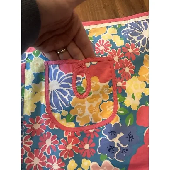 Vintage Lilly Pulitzer Skirt Size 4 Mini Floral Wrap Bright Lined Cotton Coastal - Picture 2 of 5